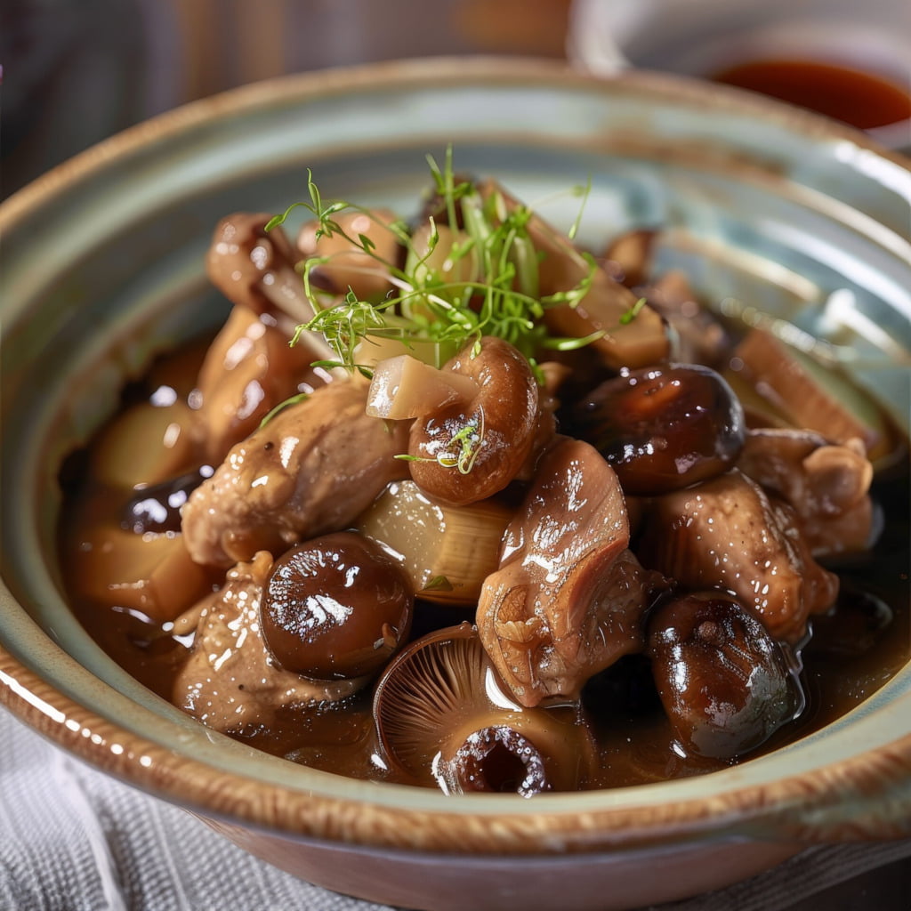 Braised Sea Cucumber and Chicken with Oyster Sauce