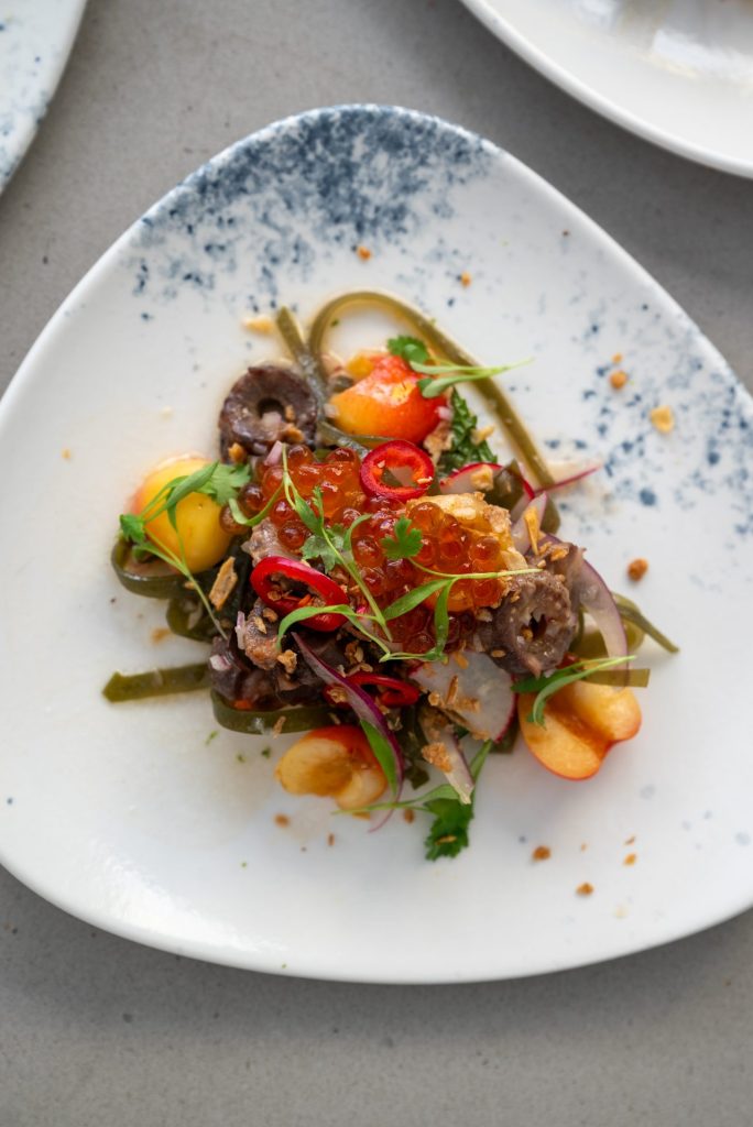 Pacific Kinilaw with wild BC Sea Cucumber